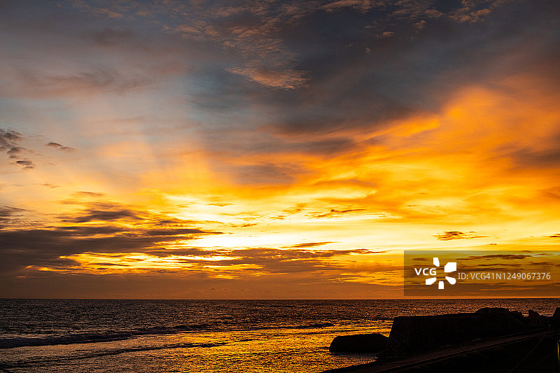 斯里兰卡加勒日落图片素材