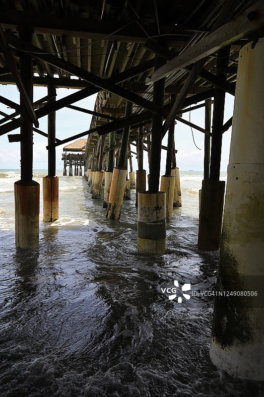 防波堤沉箱保护码头结构图片素材