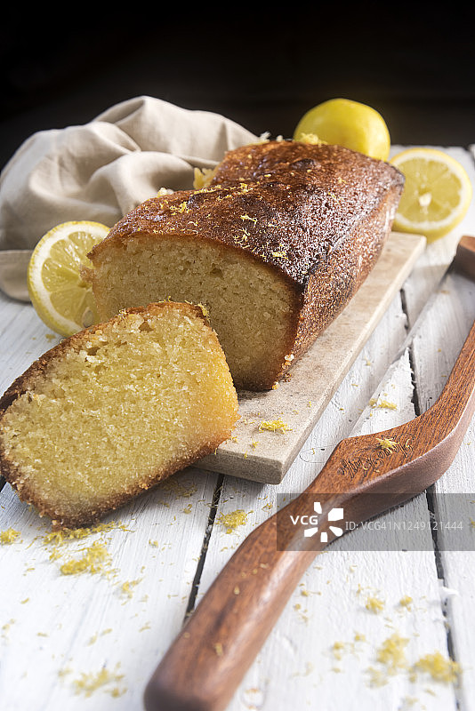 柠檬细雨蛋糕图片素材