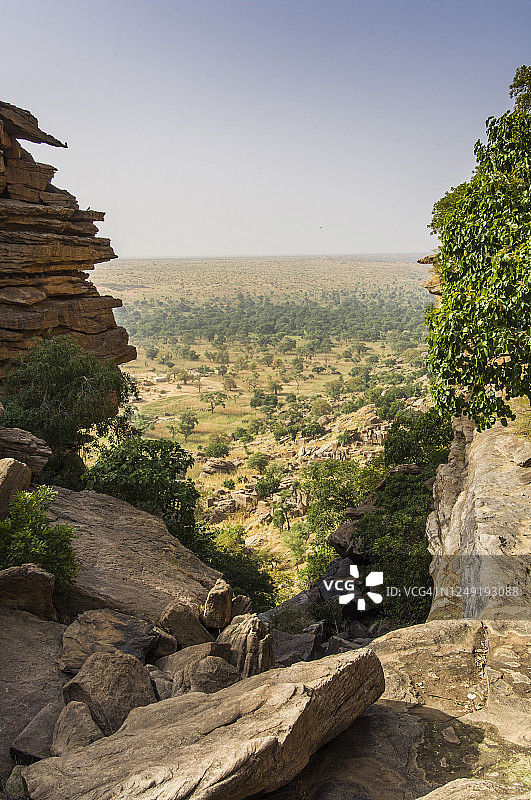 马里泰利的多贡石窟村庄，非洲图片素材