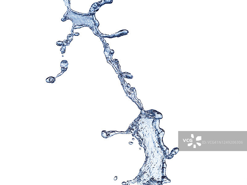 白色背景上的水形态抽象图案图片素材