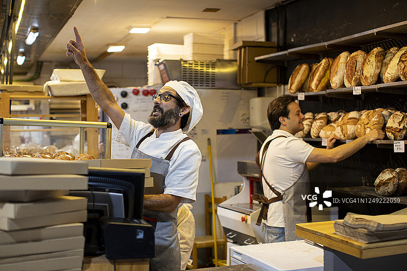 派送披萨店和手工面包店图片素材