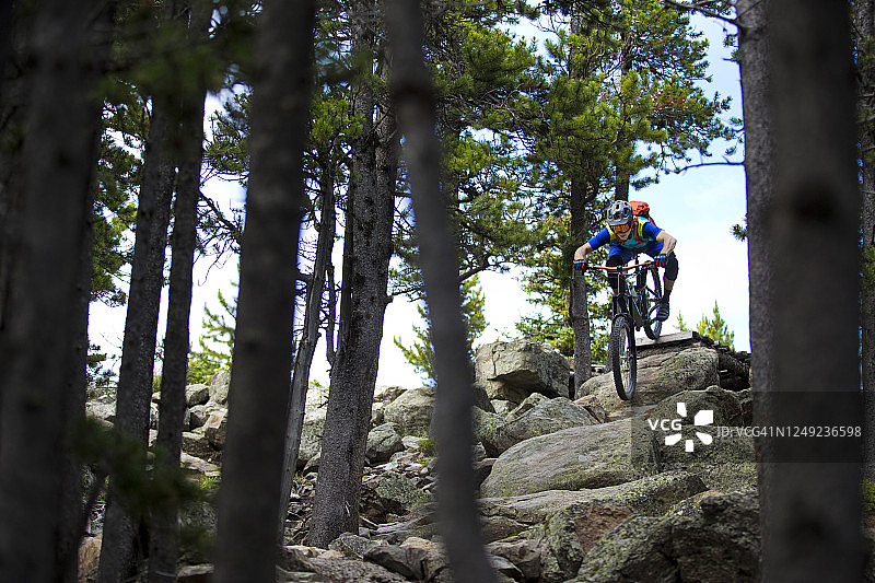 落基山脉自行车道图片素材
