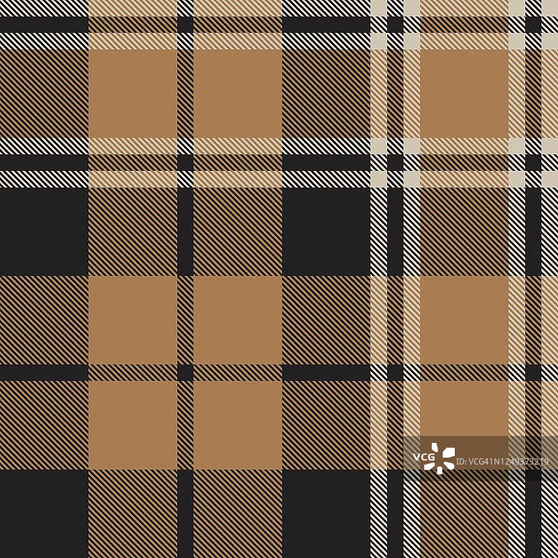 棕色奶油格子花纹无缝图案图片素材
