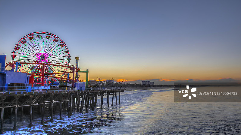 圣莫尼卡日出图片素材