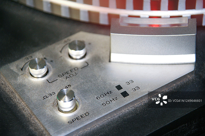 老式转盘旋钮特写图片素材