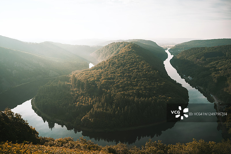 萨尔河日出图片素材