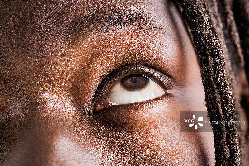 男人向上看的眼睛特写图片素材