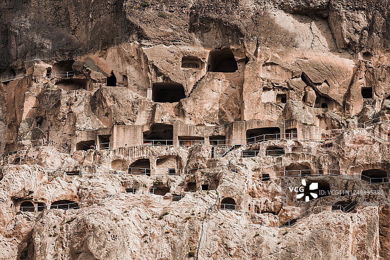格鲁吉亚萨姆茨赫-扎瓦赫季区的瓦尔齐亚洞穴修道院图片素材