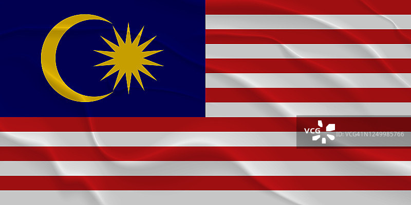 马来西亚国旗飘扬矢量图图片素材