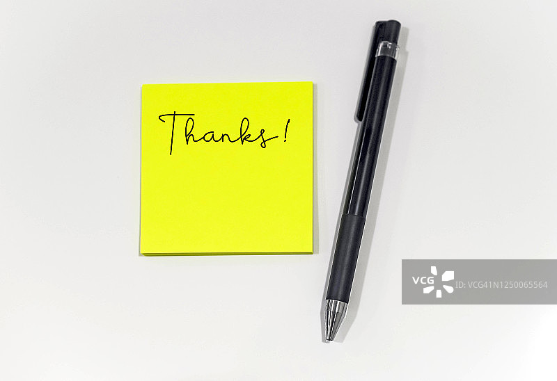 带有“谢谢”字样的便签图片素材