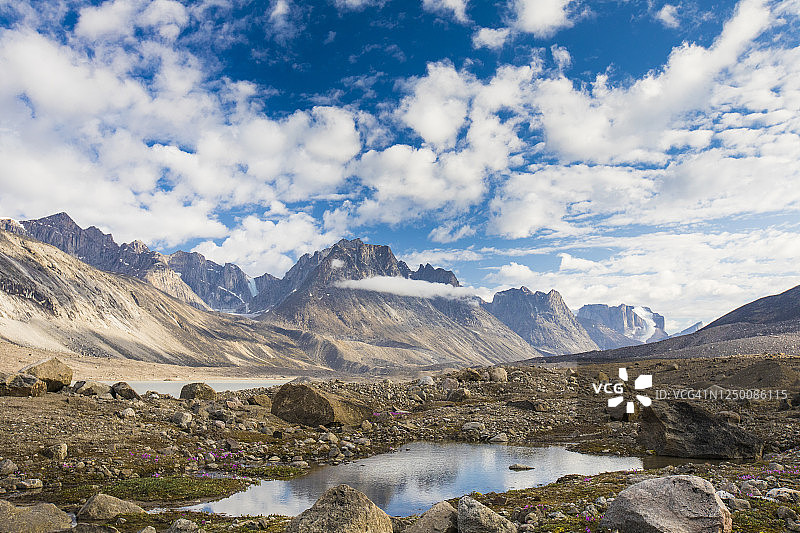 阿克夏雅克山口，阿uyuittuq国家公园，巴芬岛山脉图片素材