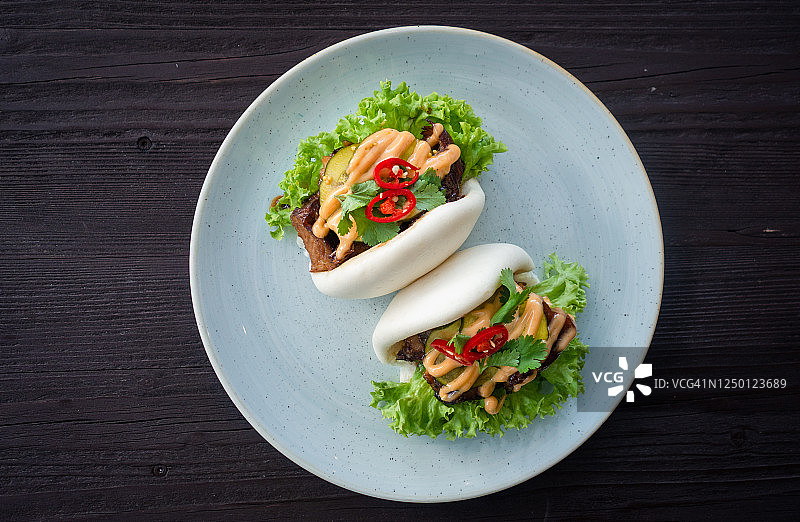 猪肉刈包图片素材