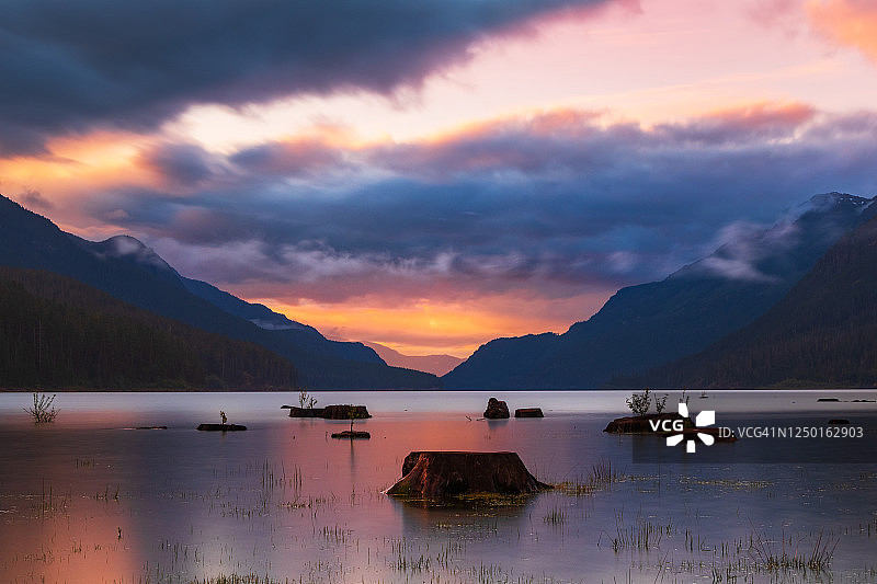 斯特拉斯科纳省立公园的壮丽日落图片素材