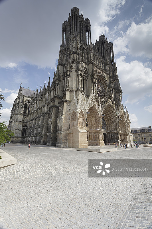 兰斯圣母大教堂的哥特式建筑杰作图片素材