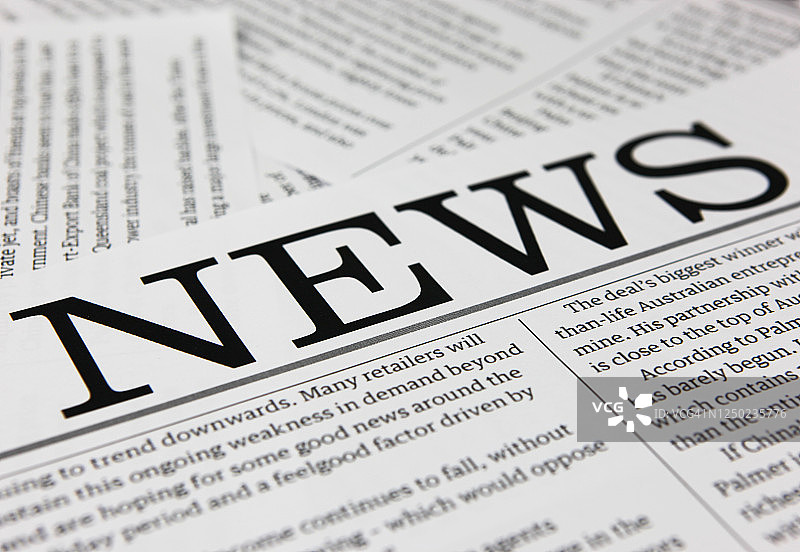报纸头条概念图片素材