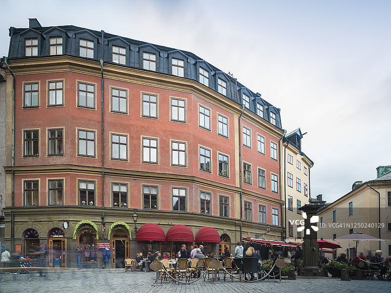 斯德哥尔摩老城广场咖啡馆图片素材