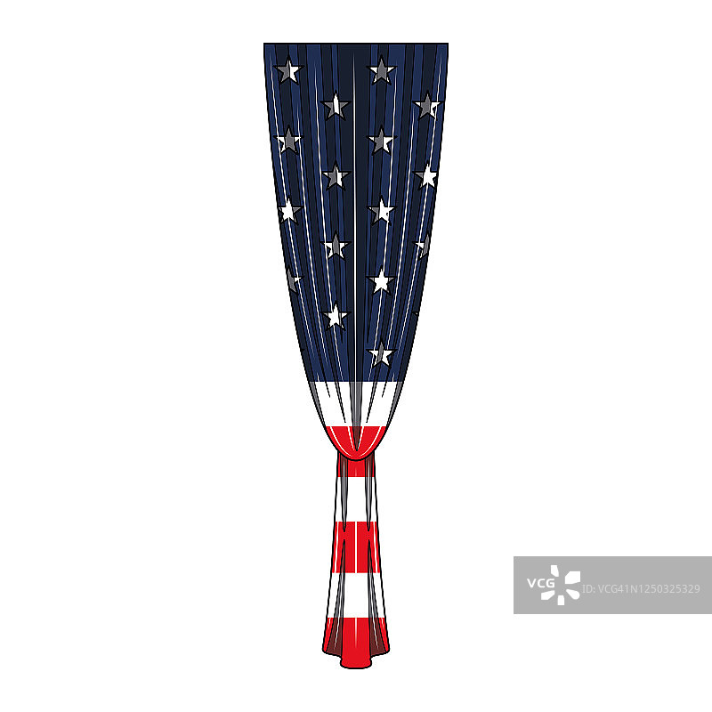 美国国旗窗帘图片素材