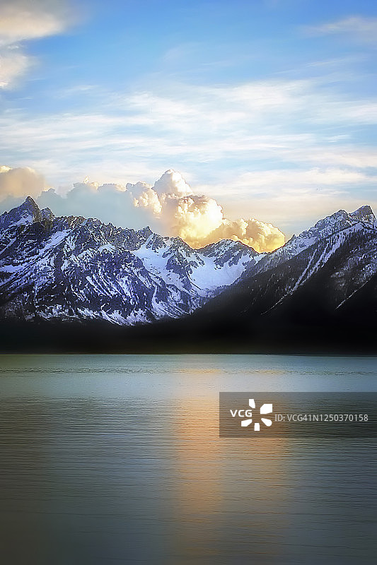 怀俄明州珍妮湖风光图片素材