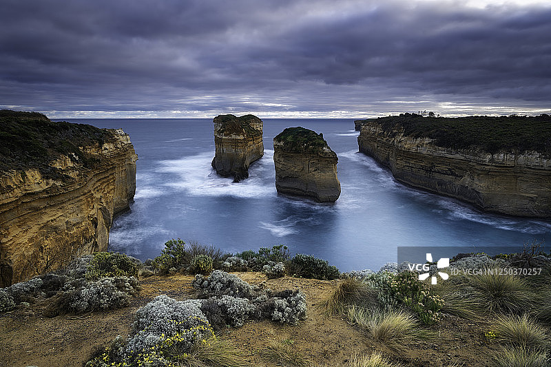 多云傍晚的汤姆和伊娃瞭望台图片素材