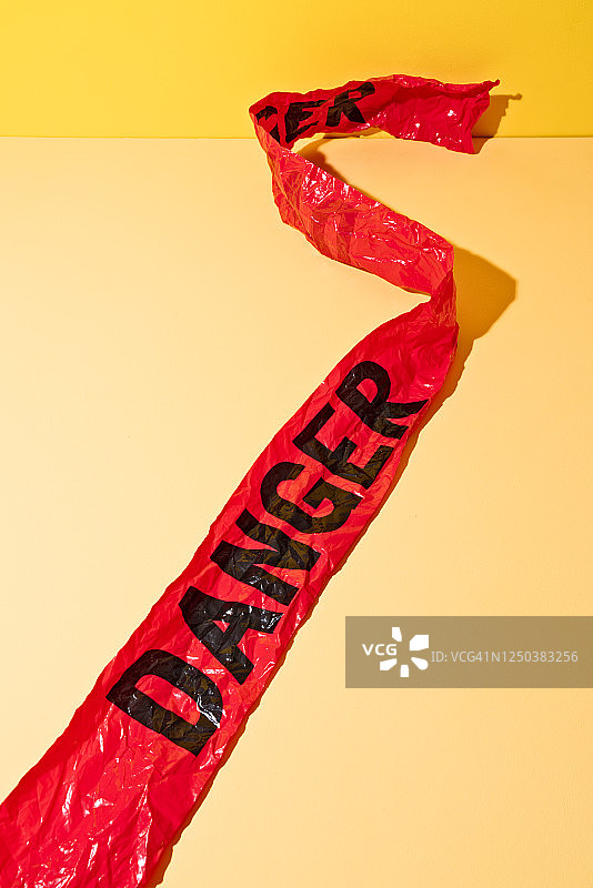 断裂的警戒线图片素材