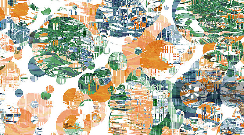 几何圆形图案橙色绿色蓝色渐变抽象装饰棱镜图形纹理装饰几何背景图片素材