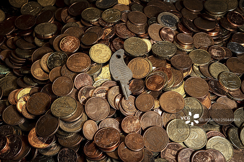 欧元分币图片素材