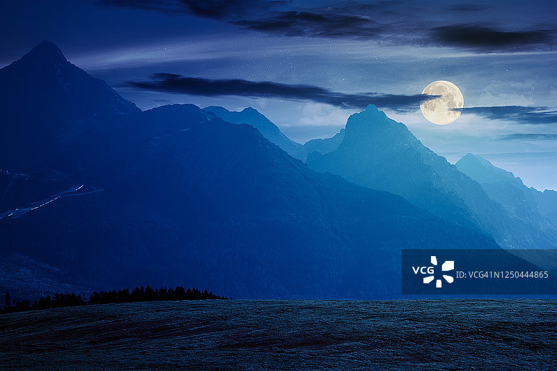 乡村夏日夜景图片素材