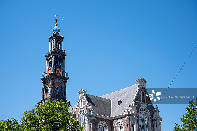 荷兰阿姆斯特丹的西教堂图片素材