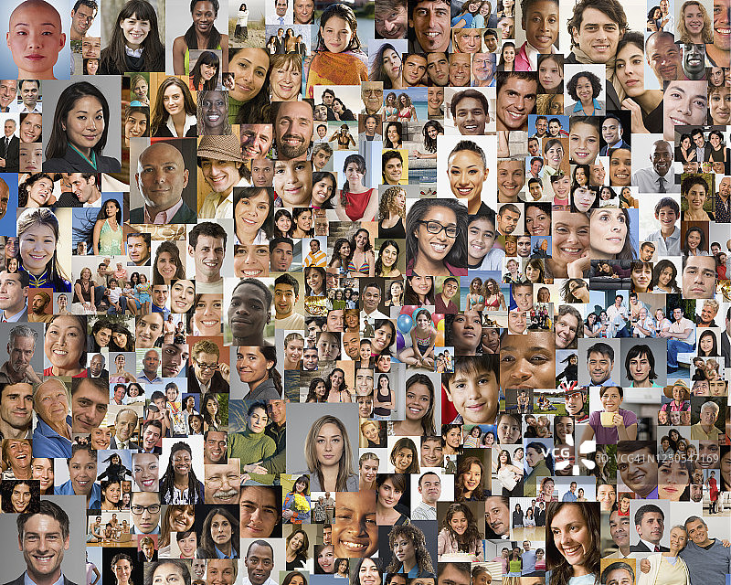 多民族社交媒体人群图片素材