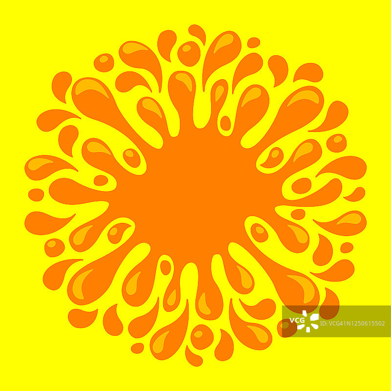 橙汁水花飞溅设计素材图片素材