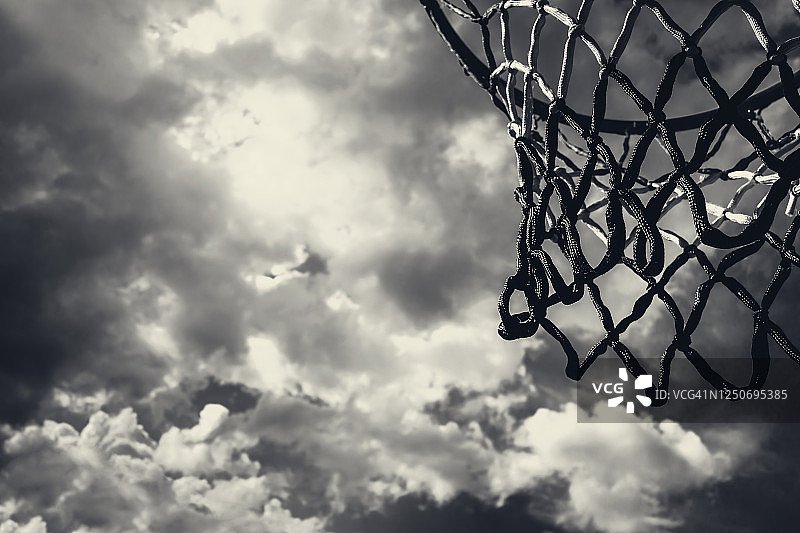 黑白篮球框图片素材