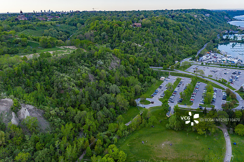 加拿大士嘉堡悬崖公园鸟瞰图片素材