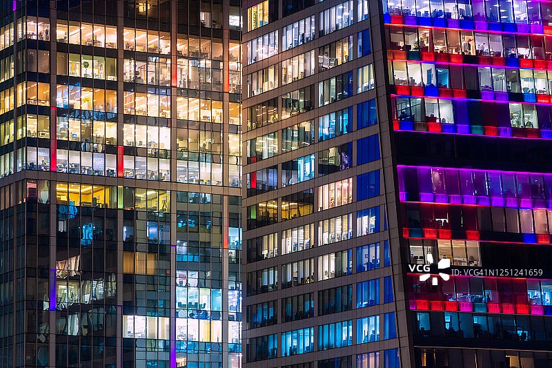 莫斯科国际商务中心商业区现代玻璃建筑图片素材