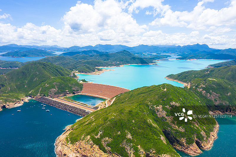 中国香港世界地质公园内的高流湾水库图片素材