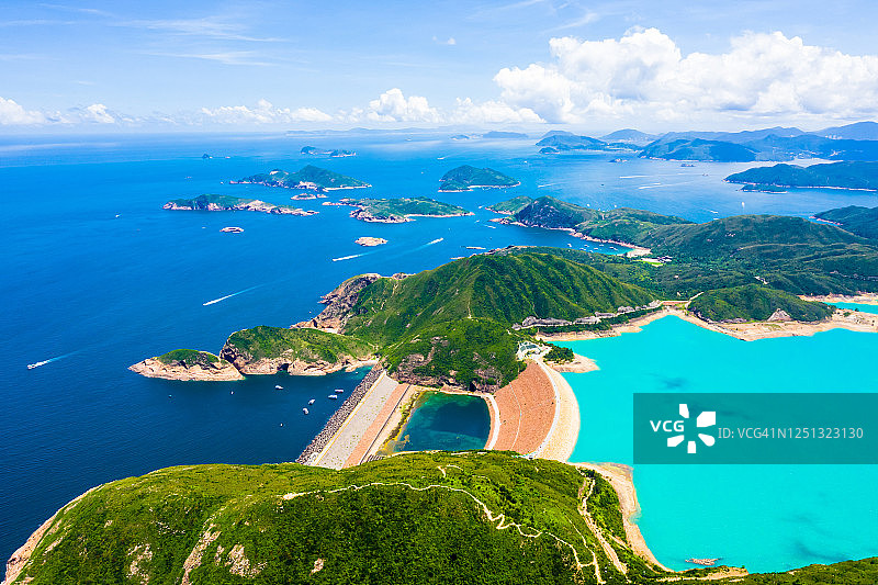 中国香港世界地质公园内的高流湾水库图片素材