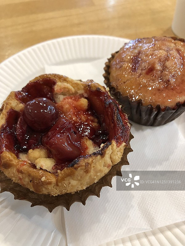 樱桃派和草莓松饼图片素材