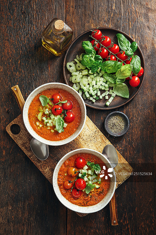西班牙冷番茄汤图片素材