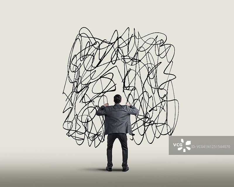 商人试图消除压力图片素材