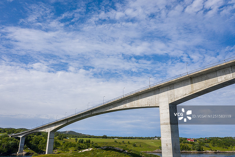 挪威博德峡湾海峡大桥风光图片素材