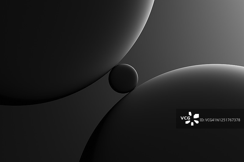 灰色背景上的玻璃球体与戏剧光效3D图图片素材