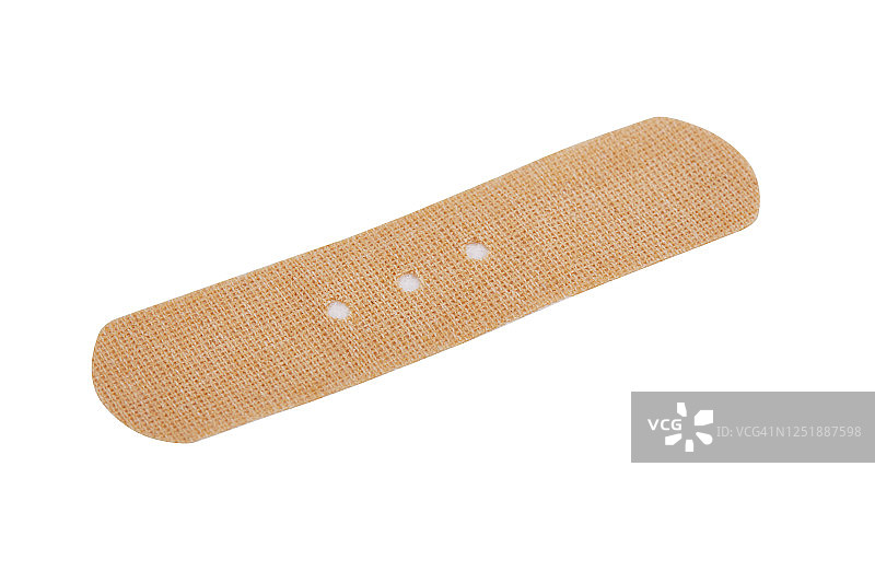 白色背景上的创可贴特写图片素材
