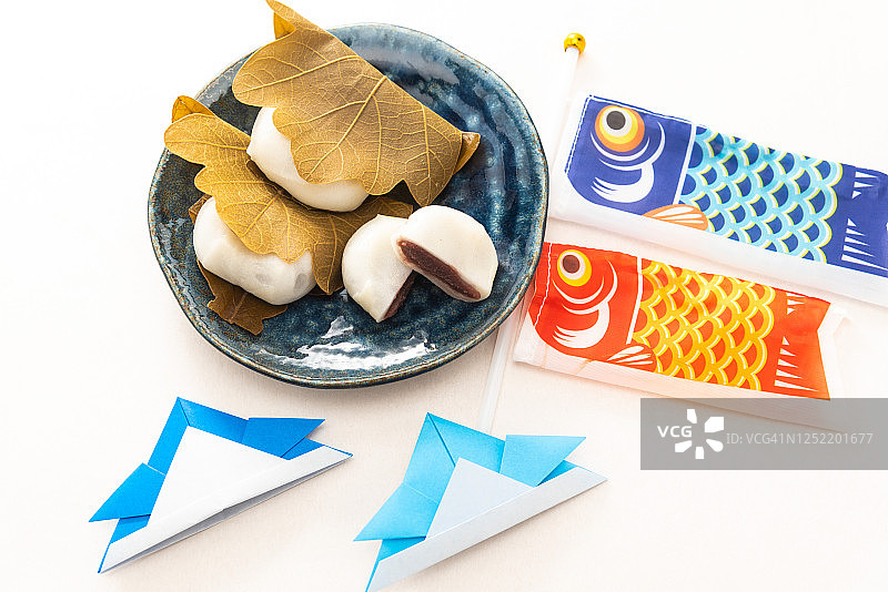 日本五月食用的米糕图片素材