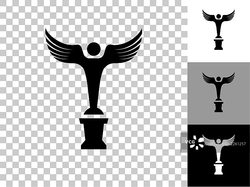 棋盘透明背景上的电影奖图标图片素材