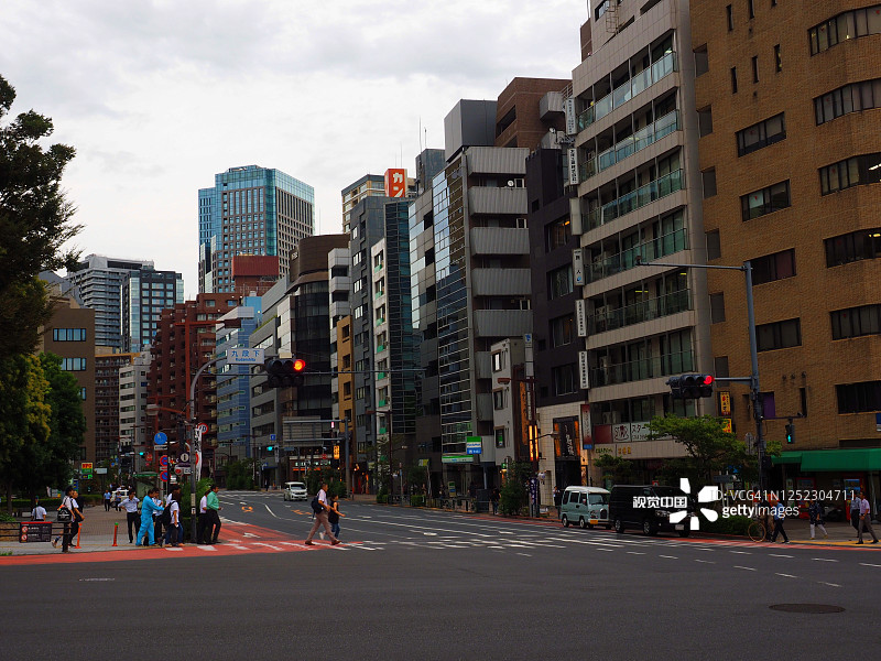 九段下路口城市风光图片素材