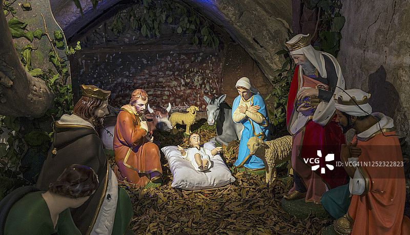 基督诞生的场景图片素材