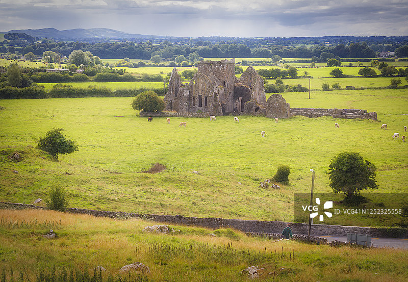 爱尔兰卡舍尔霍尔修道院遗址图片素材