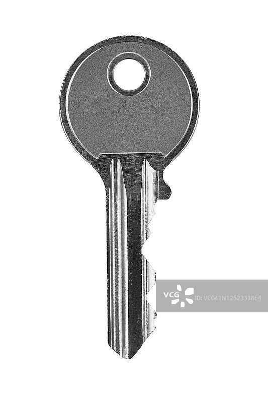 白色背景上的金属钥匙图片素材