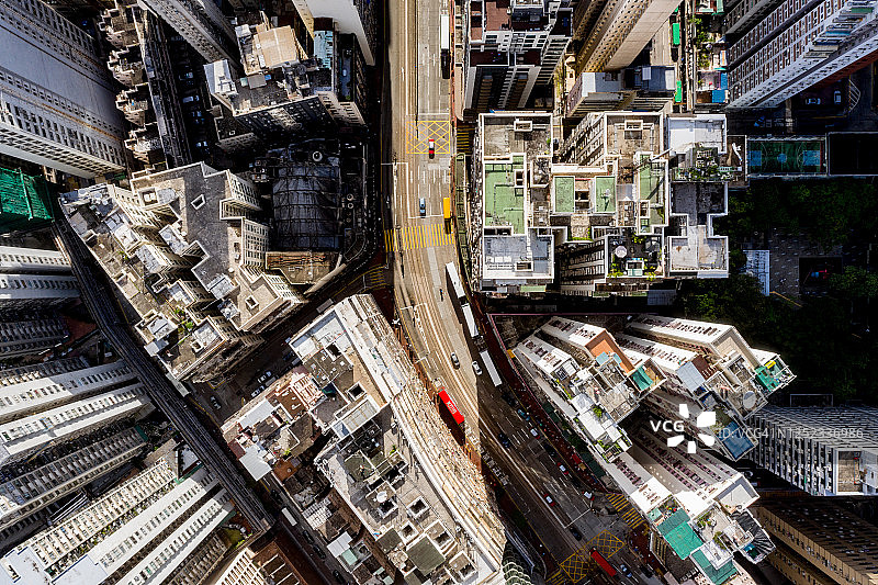 香港城市的无人机视图图片素材