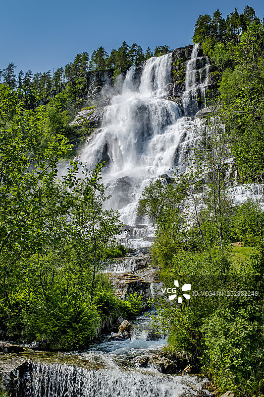 沃斯的特温德福森瀑布图片素材